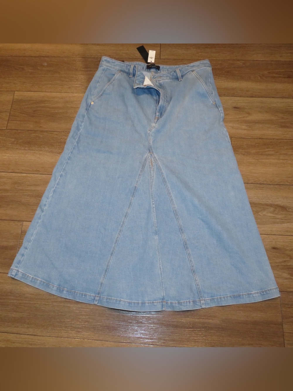 Banana Republic Light Blue Denim Flared Skirt